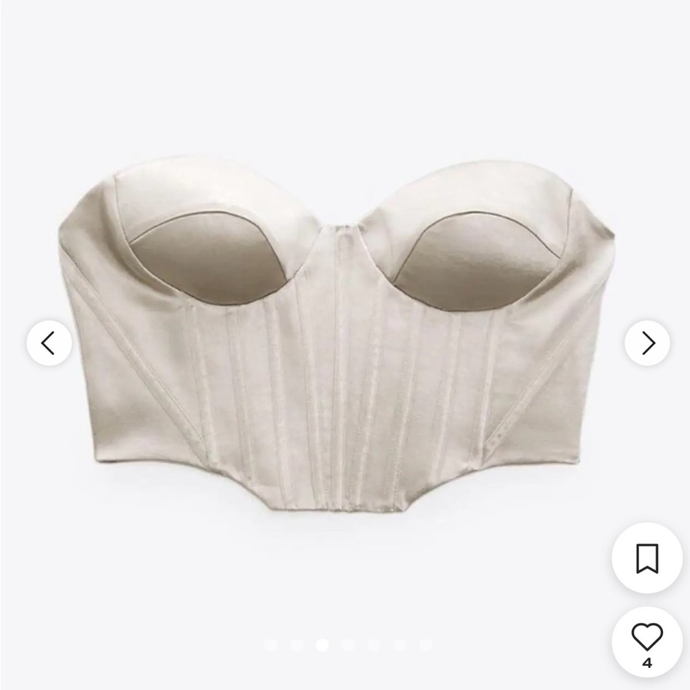Zara Cream Crop Top